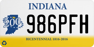 IN license plate 986PFH