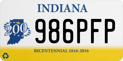 IN license plate 986PFP