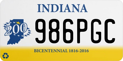 IN license plate 986PGC
