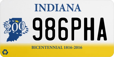 IN license plate 986PHA