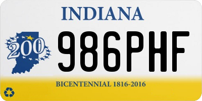 IN license plate 986PHF