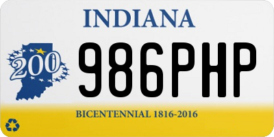 IN license plate 986PHP