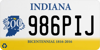 IN license plate 986PIJ