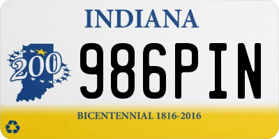 IN license plate 986PIN