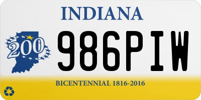 IN license plate 986PIW