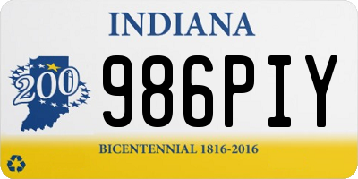 IN license plate 986PIY