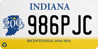 IN license plate 986PJC