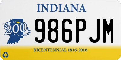 IN license plate 986PJM