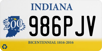 IN license plate 986PJV