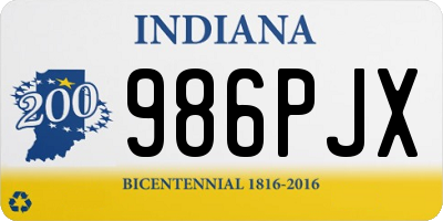 IN license plate 986PJX