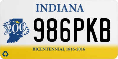 IN license plate 986PKB