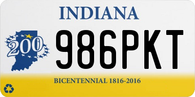 IN license plate 986PKT