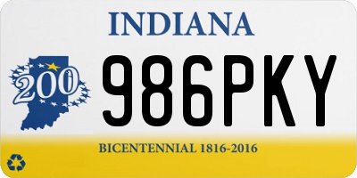 IN license plate 986PKY