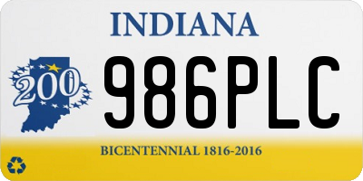 IN license plate 986PLC
