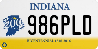 IN license plate 986PLD