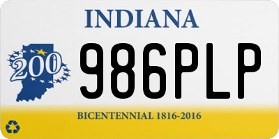 IN license plate 986PLP