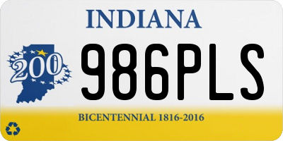 IN license plate 986PLS