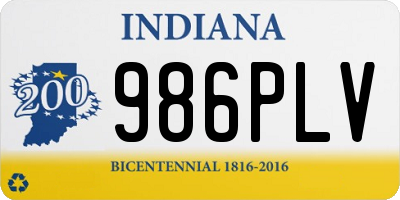 IN license plate 986PLV