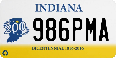 IN license plate 986PMA