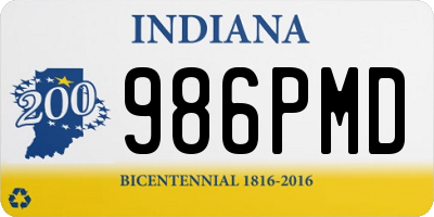 IN license plate 986PMD