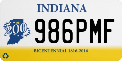 IN license plate 986PMF