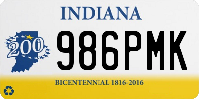 IN license plate 986PMK