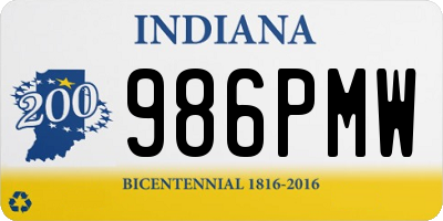 IN license plate 986PMW