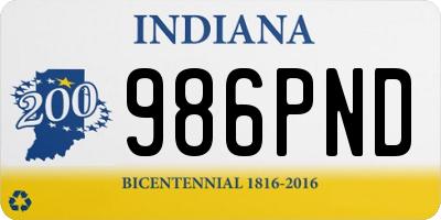 IN license plate 986PND