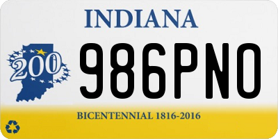 IN license plate 986PNO