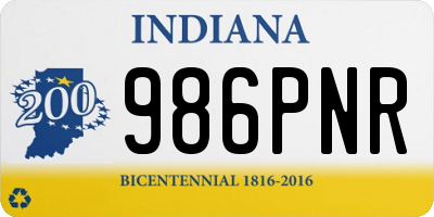 IN license plate 986PNR