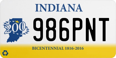 IN license plate 986PNT