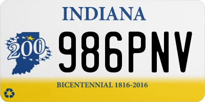 IN license plate 986PNV