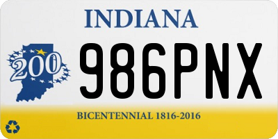 IN license plate 986PNX