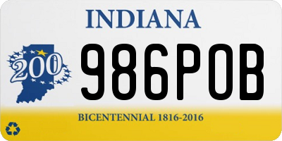 IN license plate 986POB
