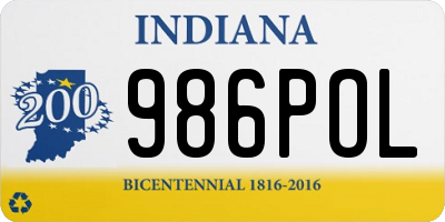 IN license plate 986POL
