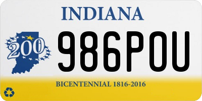 IN license plate 986POU