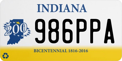 IN license plate 986PPA