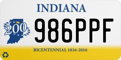 IN license plate 986PPF