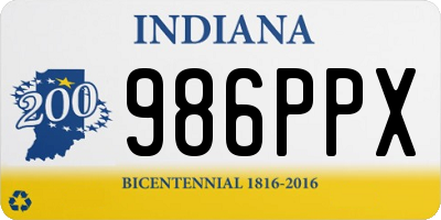 IN license plate 986PPX