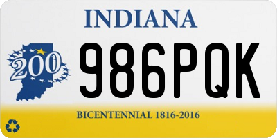 IN license plate 986PQK