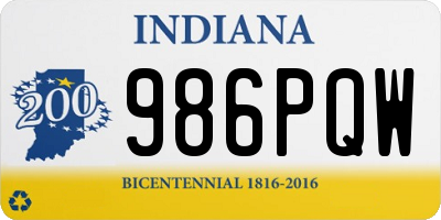 IN license plate 986PQW