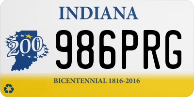 IN license plate 986PRG