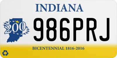 IN license plate 986PRJ