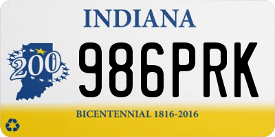 IN license plate 986PRK