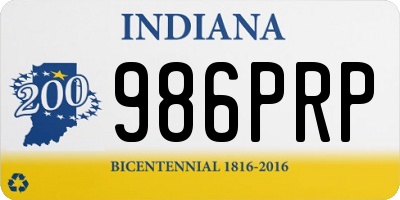 IN license plate 986PRP