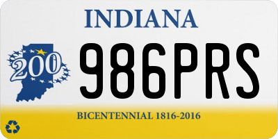 IN license plate 986PRS