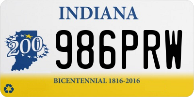 IN license plate 986PRW