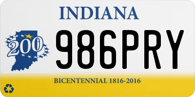 IN license plate 986PRY