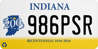 IN license plate 986PSR