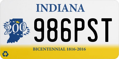 IN license plate 986PST